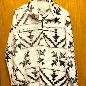 Warm & Cozy Sherpa Southwestern Pattern Pullover